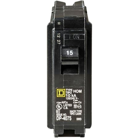 Miniature Circuit-Breaker, 20 A, 120/240V AC, 1 Pole, Plug-In Mounting Style